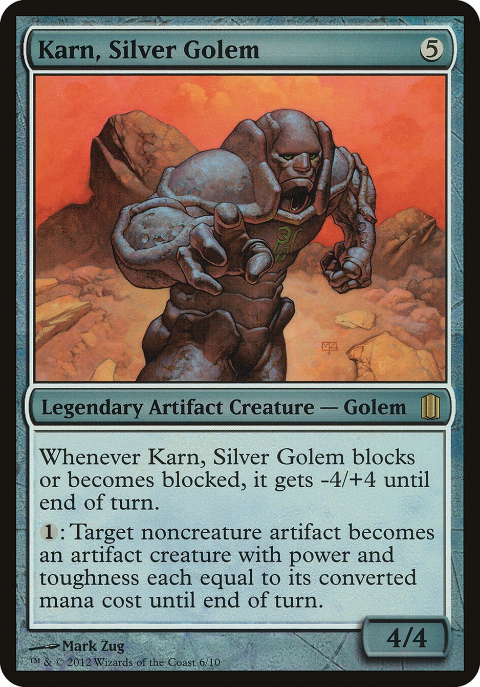 Karn, Silver Golem (Oversized) [Commander's Arsenal Oversized] | Gauntlet Hobbies - Angola