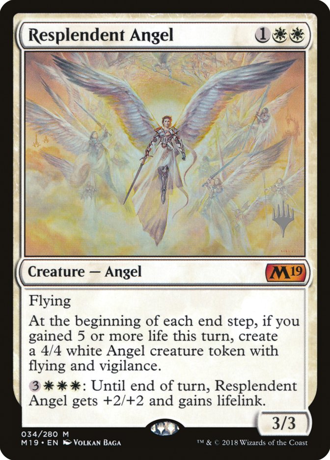 Resplendent Angel (Promo Pack) [Core Set 2019 Promos] | Gauntlet Hobbies - Angola