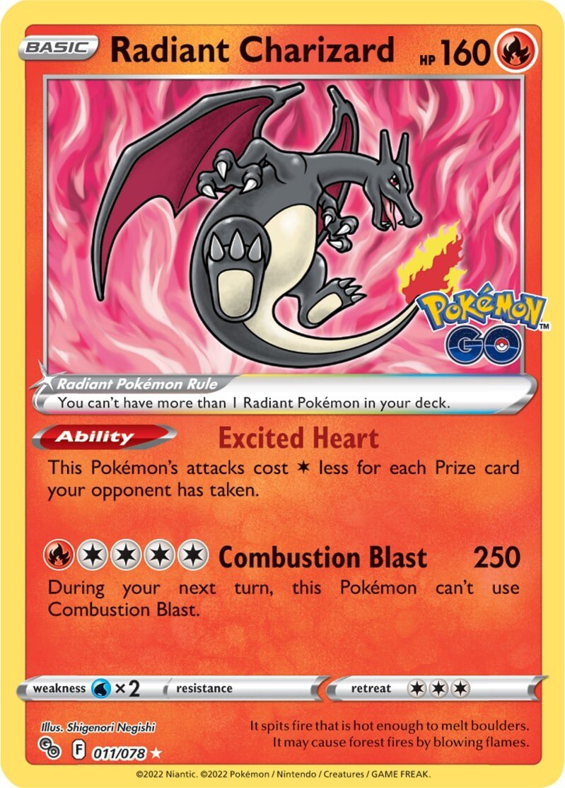 Radiant Charizard (011/078) [Pokémon GO] | Gauntlet Hobbies - Angola