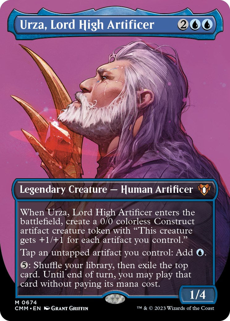 Urza, Lord High Artificer (Borderless Profile) [Commander Masters] | Gauntlet Hobbies - Angola