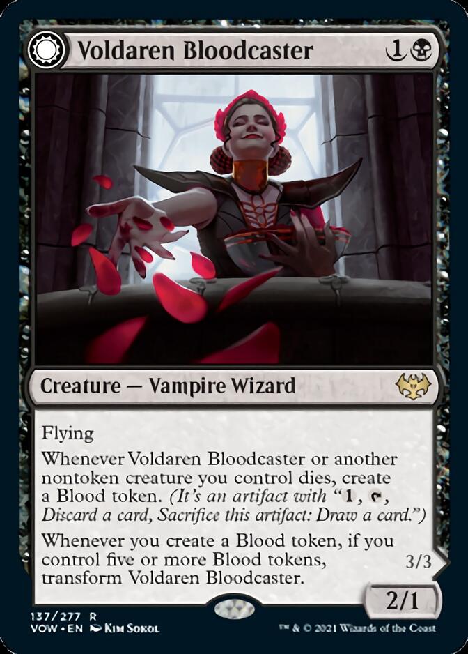 Voldaren Bloodcaster // Bloodbat Summoner [Innistrad: Crimson Vow] | Gauntlet Hobbies - Angola