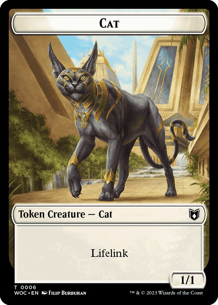 Cat (0006) // Pegasus Double-Sided Token [Wilds of Eldraine Commander Tokens] | Gauntlet Hobbies - Angola