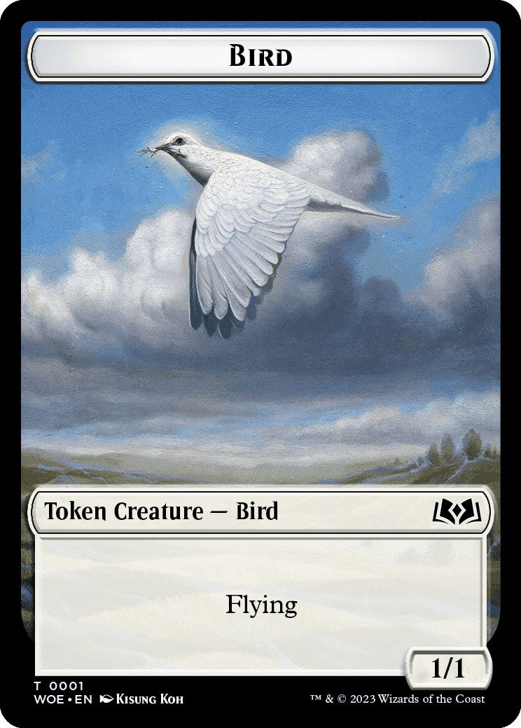 Bird // Human Double-Sided Token [Wilds of Eldraine Commander Tokens] | Gauntlet Hobbies - Angola