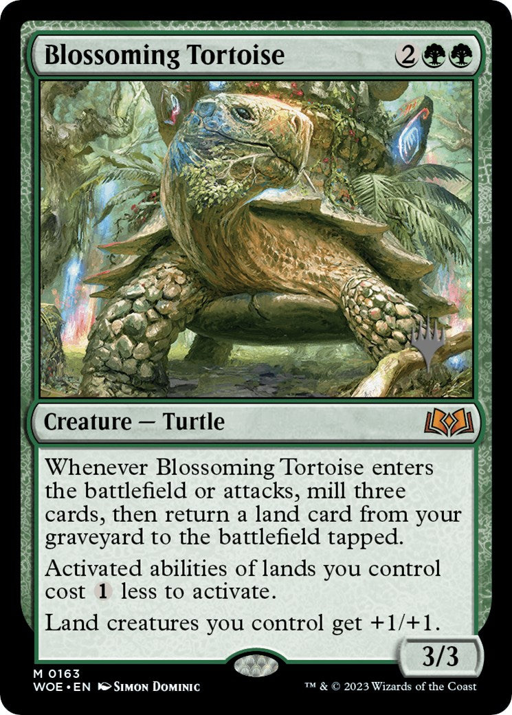 Blossoming Tortoise (Promo Pack) [Wilds of Eldraine Promos] | Gauntlet Hobbies - Angola
