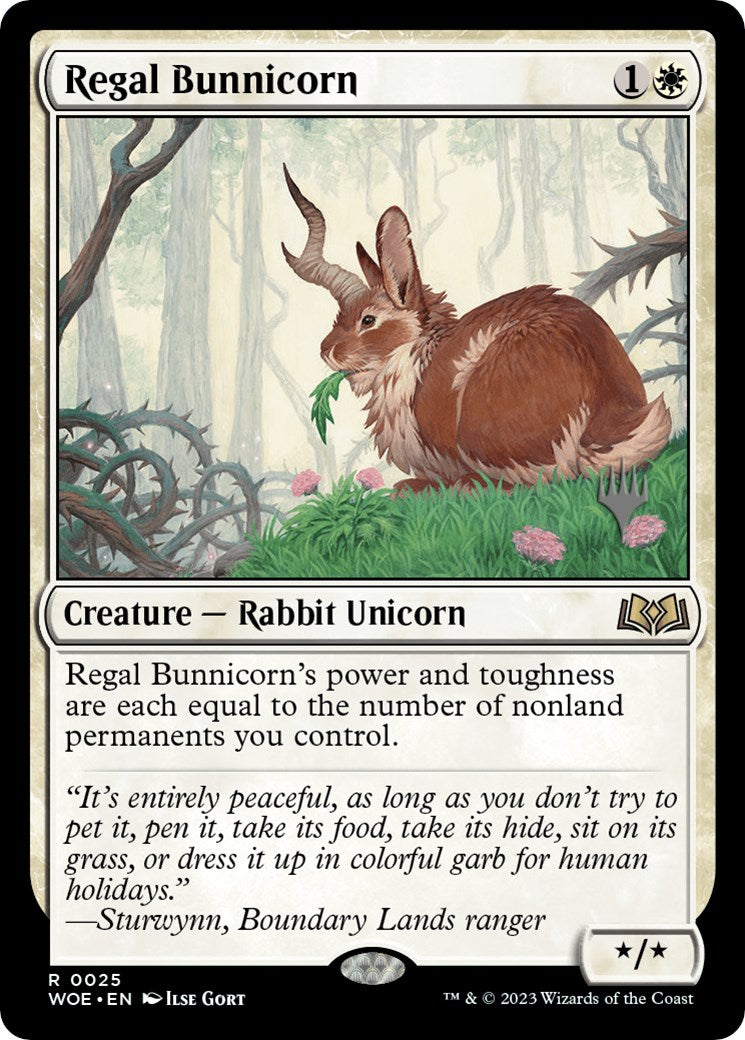 Regal Bunnicorn (Promo Pack) [Wilds of Eldraine Promos] | Gauntlet Hobbies - Angola