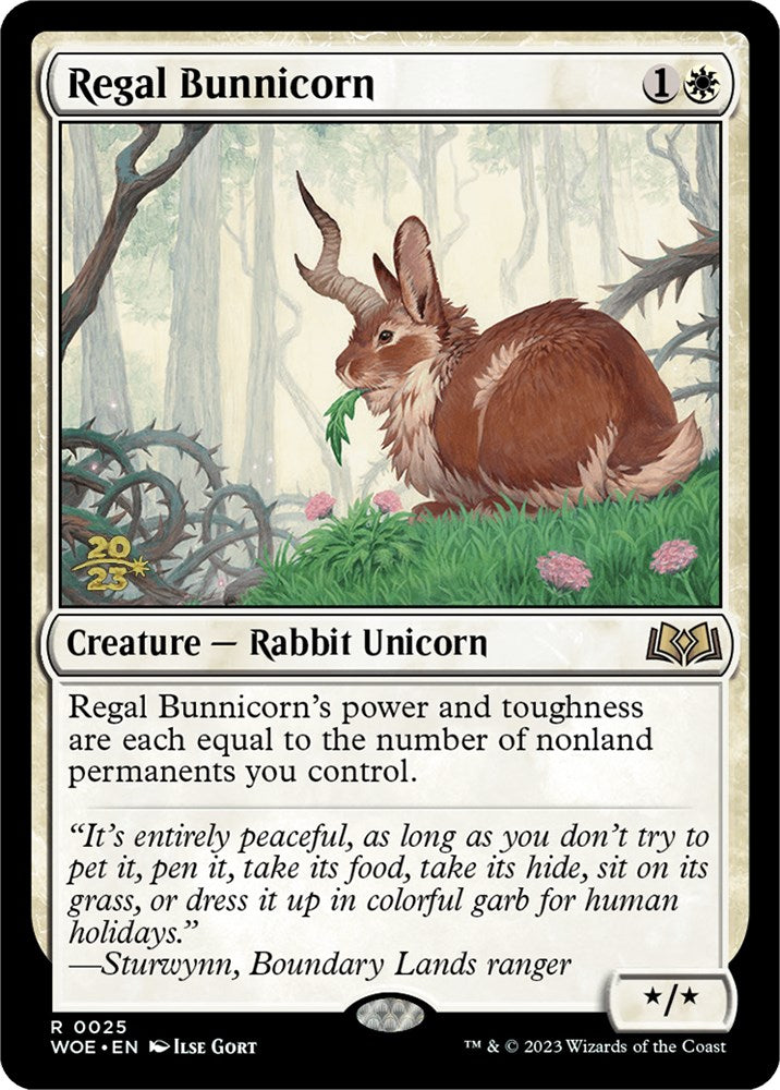 Regal Bunnicorn [Wilds of Eldraine Prerelease Promos] | Gauntlet Hobbies - Angola