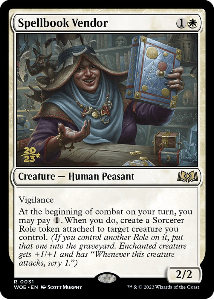 Spellbook Vendor [Wilds of Eldraine Prerelease Promos] | Gauntlet Hobbies - Angola