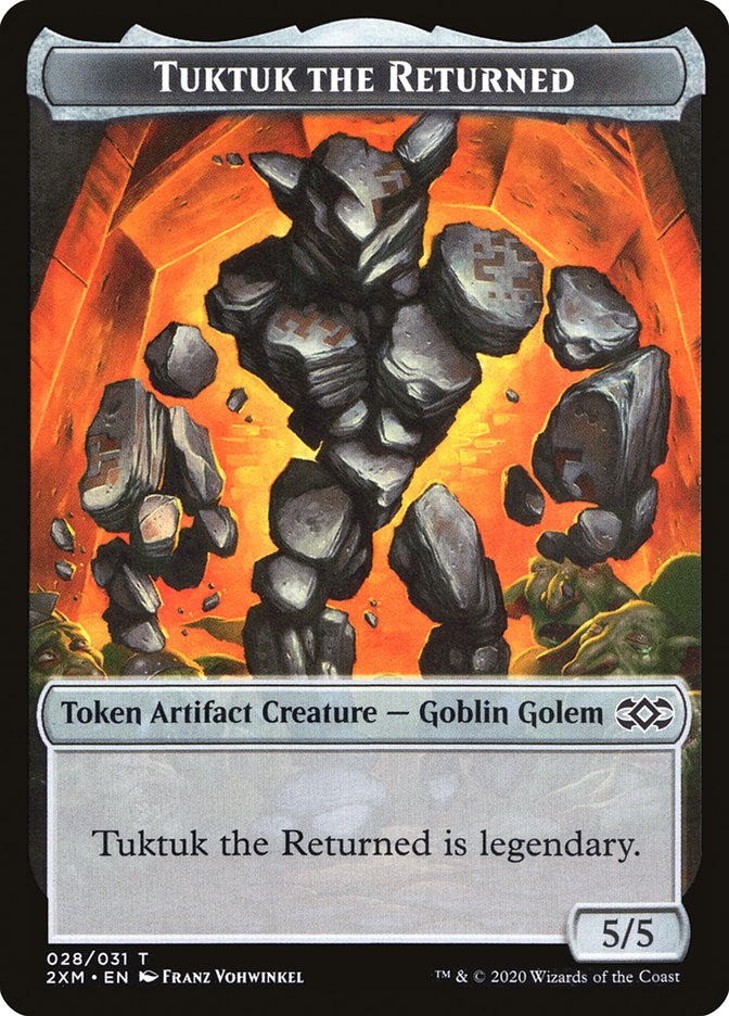 Elephant // Tuktuk the Returned Double-sided Token [Double Masters Tokens]