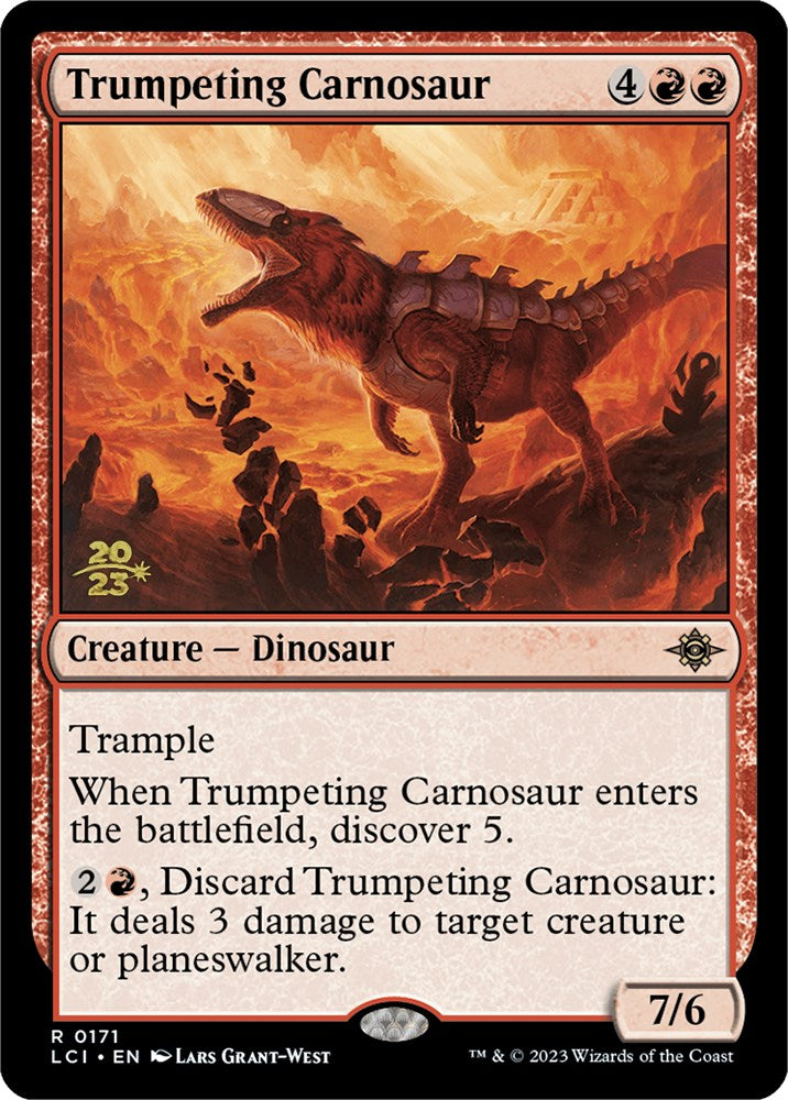 Trumpeting Carnosaur [The Lost Caverns of Ixalan Prerelease Cards] | Gauntlet Hobbies - Angola