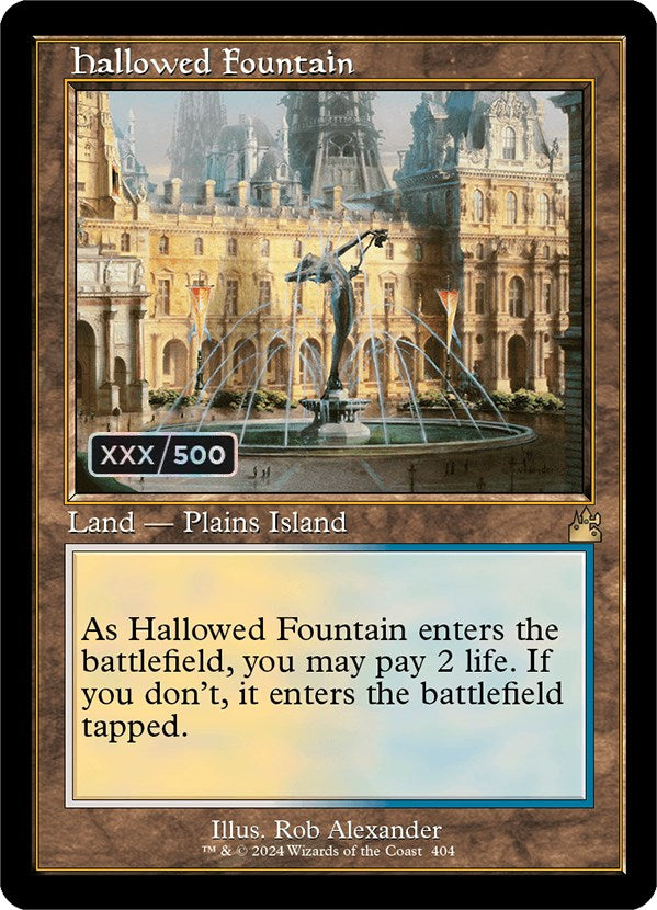 Hallowed Fountain (Retro) (Serialized) [Ravnica Remastered] | Gauntlet Hobbies - Angola