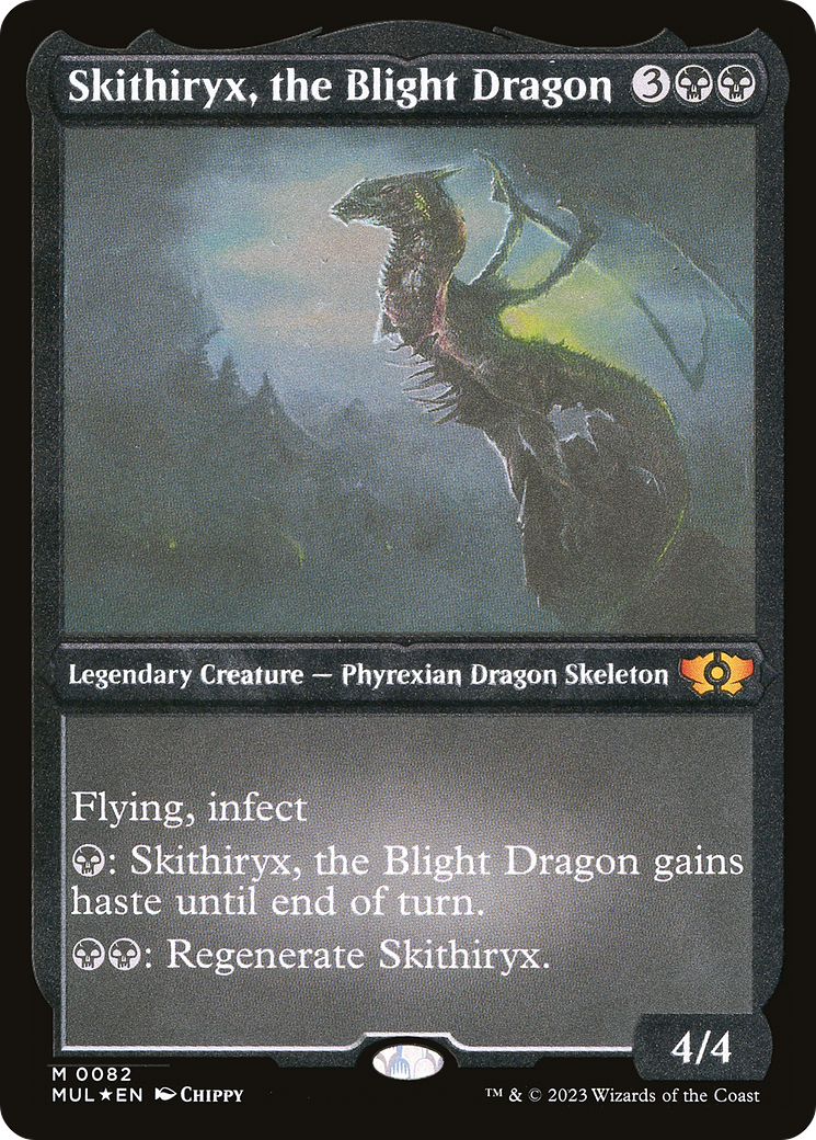 Skithiryx, the Blight Dragon (Foil Etched) [Multiverse Legends] | Gauntlet Hobbies - Angola