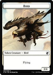 Bird (001) // Sculpture Double-sided Token [Commander 2019 Tokens]