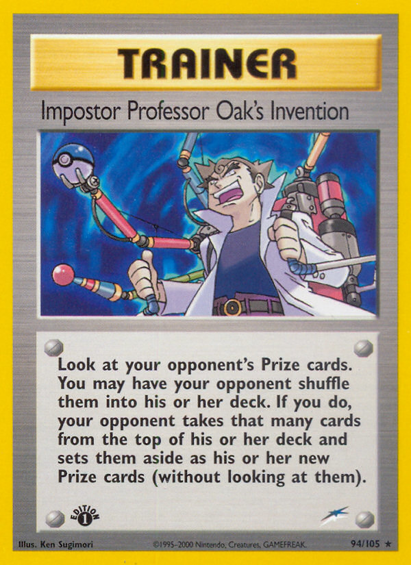 Impostor Professor Oak's Invention (94/105) [Neo Destiny 1st Edition] | Gauntlet Hobbies - Angola