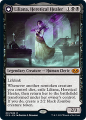 Liliana, Heretical Healer // Liliana, Defiant Necromancer [Commander Collection: Black] | Gauntlet Hobbies - Angola