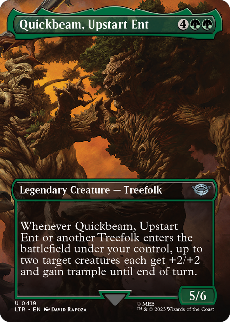 Quickbeam, Upstart Ent (Borderless Alternate Art) [The Lord of the Rings: Tales of Middle-Earth] | Gauntlet Hobbies - Angola
