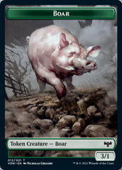 Wolf (011) // Boar Double-sided Token [Innistrad: Crimson Vow Tokens] | Gauntlet Hobbies - Angola