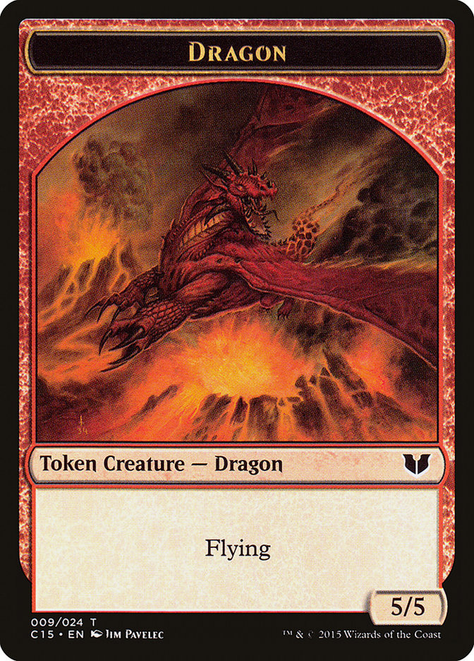 Dragon // Dragon Double-Sided Token [Commander 2015 Tokens] | Gauntlet Hobbies - Angola