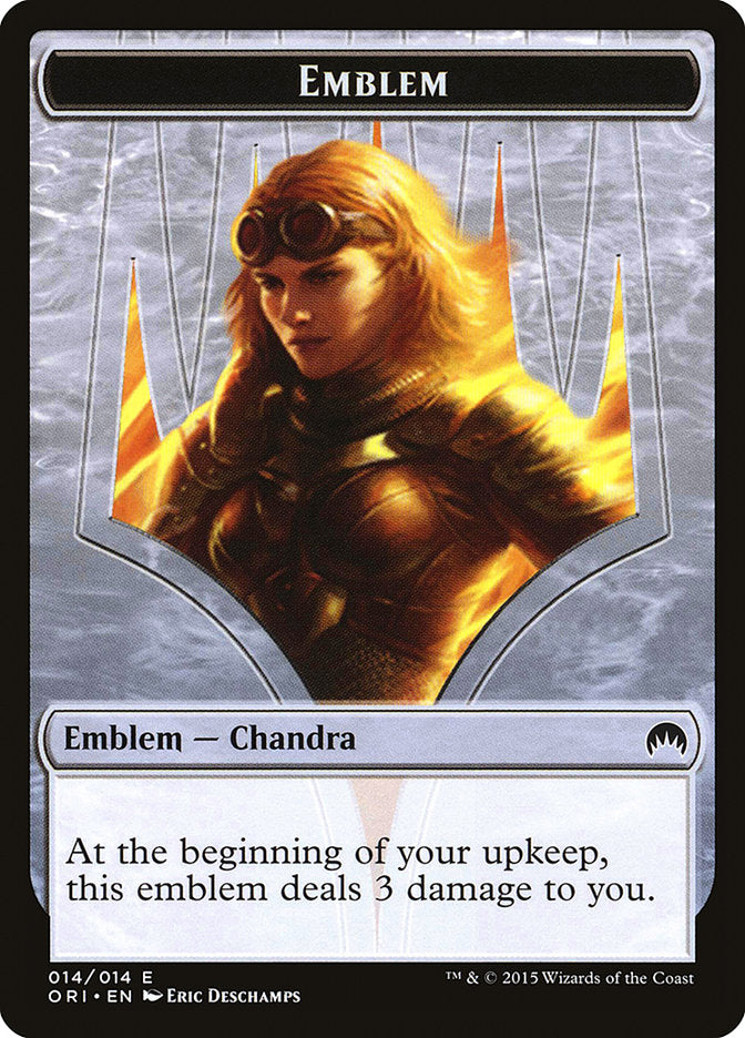 Chandra, Roaring Flame Emblem [Magic Origins Tokens] | Gauntlet Hobbies - Angola
