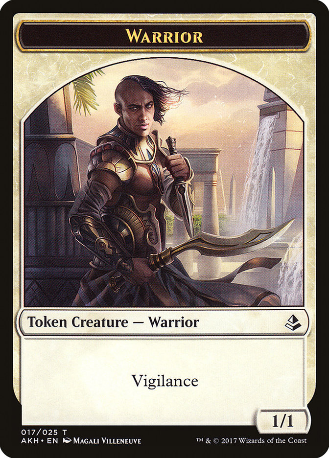 Warrior // Labyrinth Guardian Double-sided Token [Amonkhet Tokens] | Gauntlet Hobbies - Angola