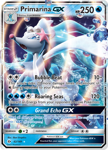 Primarina GX (42/149) [Sun & Moon: Base Set]