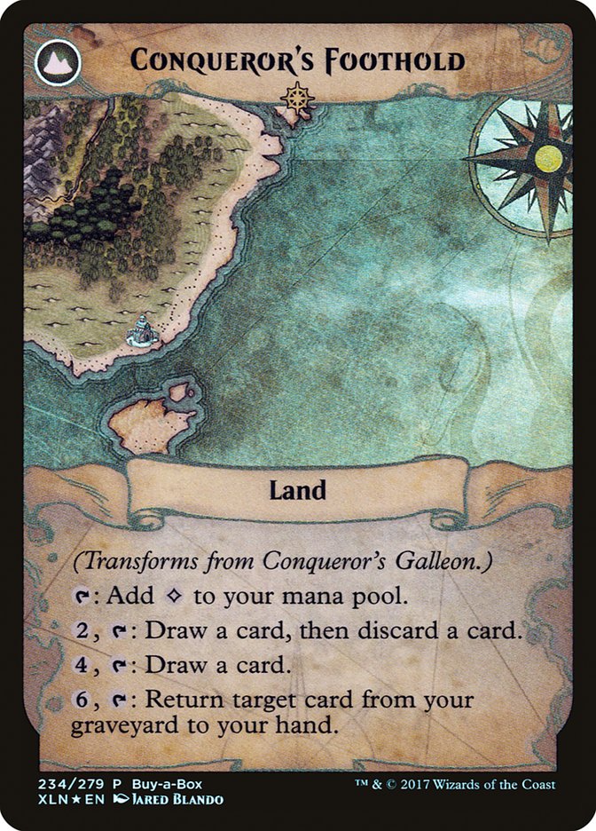 Conqueror's Galleon // Conqueror's Foothold (Buy-A-Box) [Ixalan Treasure Chest] | Gauntlet Hobbies - Angola