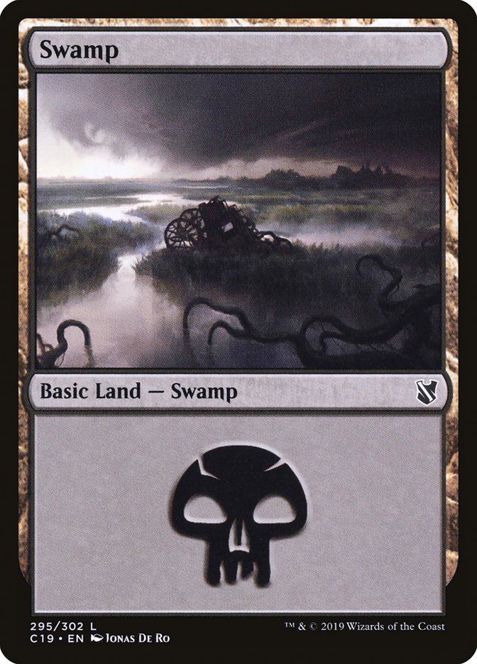 Swamp (295) [Commander 2019] | Gauntlet Hobbies - Angola