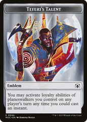 First Mate Ragavan // Teferi's Talent Emblem Double-Sided Token [March of the Machine Commander Tokens] | Gauntlet Hobbies - Angola
