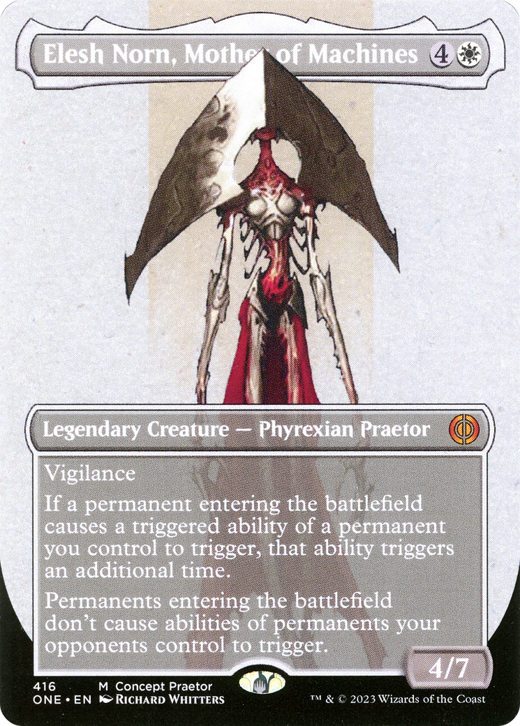 Elesh Norn, Mother of Machines (Borderless Concept Praetors) [Phyrexia: All Will Be One] | Gauntlet Hobbies - Angola