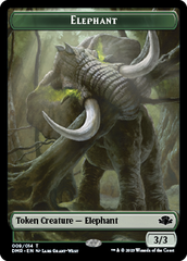 Elephant // Elemental Double-Sided Token [Dominaria Remastered Tokens] | Gauntlet Hobbies - Angola