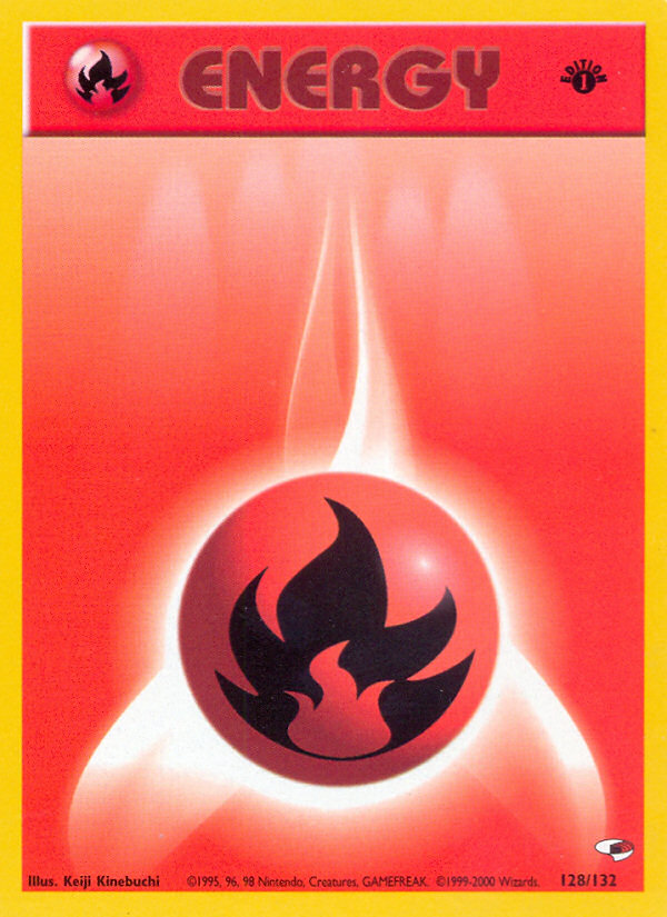 Fire Energy (128/132) [Gym Heroes 1st Edition] | Gauntlet Hobbies - Angola