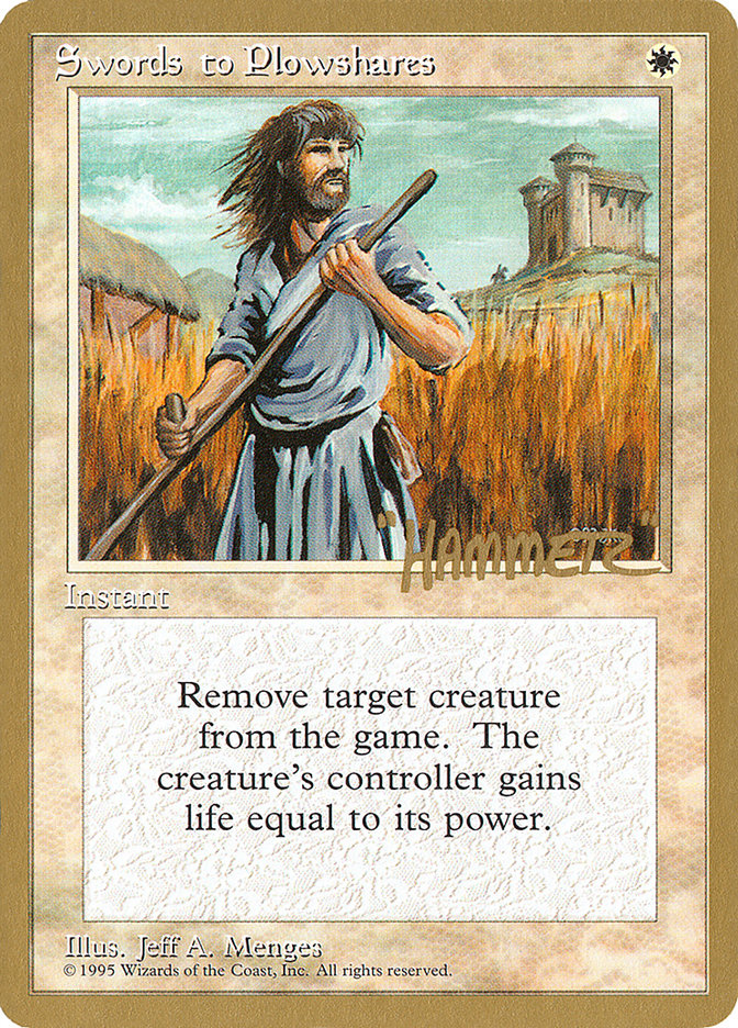Swords to Plowshares (Shawn "Hammer" Regnier) [Pro Tour Collector Set] | Gauntlet Hobbies - Angola