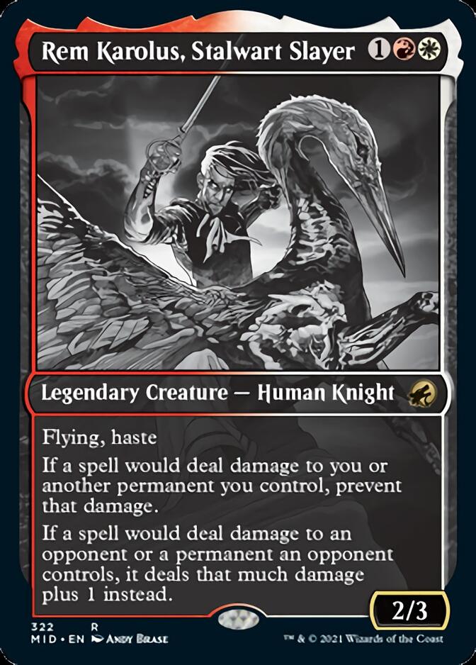 Rem Karolus, Stalwart Slayer (Showcase Eternal Night) [Innistrad: Midnight Hunt] | Gauntlet Hobbies - Angola