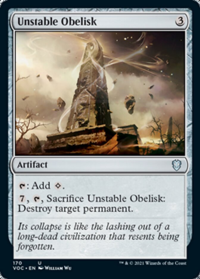 Unstable Obelisk [Innistrad: Crimson Vow Commander] | Gauntlet Hobbies - Angola