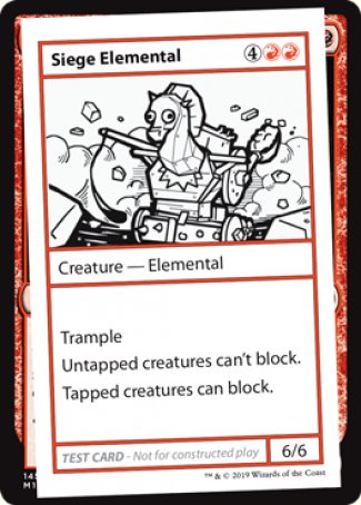 Siege Elemental (2021 Edition) [Mystery Booster Playtest Cards] | Gauntlet Hobbies - Angola