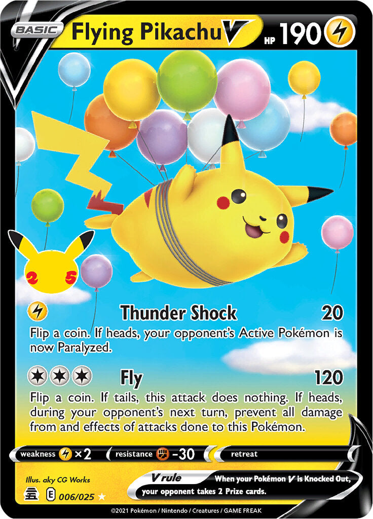 Flying Pikachu V (006/025) [Celebrations: 25th Anniversary] | Gauntlet Hobbies - Angola