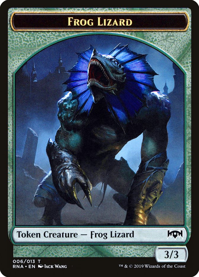 Ooze // Frog Lizard Double-sided Token [Ravnica Allegiance Guild Kits Tokens]