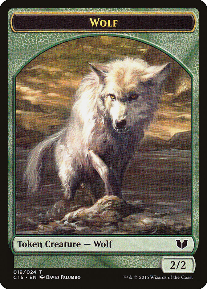 Wolf // Zombie Double-Sided Token [Commander 2015 Tokens] | Gauntlet Hobbies - Angola