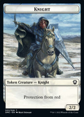 Zombie Knight // Knight Double-sided Token [Dominaria United Commander Tokens] | Gauntlet Hobbies - Angola