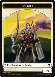 Cat // Soldier Double-sided Token [Commander 2018 Tokens]