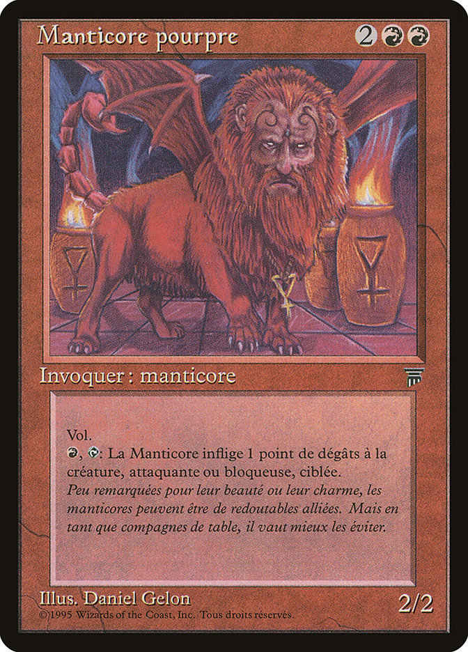 Crimson Manticore (French) - "Manticore pourpre" [Renaissance]