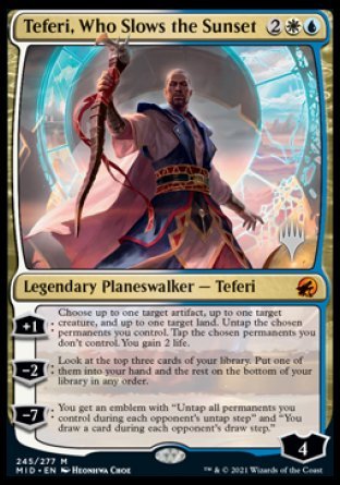 Teferi, Who Slows the Sunset (Promo Pack) [Innistrad: Midnight Hunt Promos] | Gauntlet Hobbies - Angola