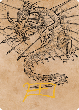 Ancient Gold Dragon Art Card (44) (Gold-Stamped Signature) [Commander Legends: Battle for Baldur's Gate Art Series] | Gauntlet Hobbies - Angola