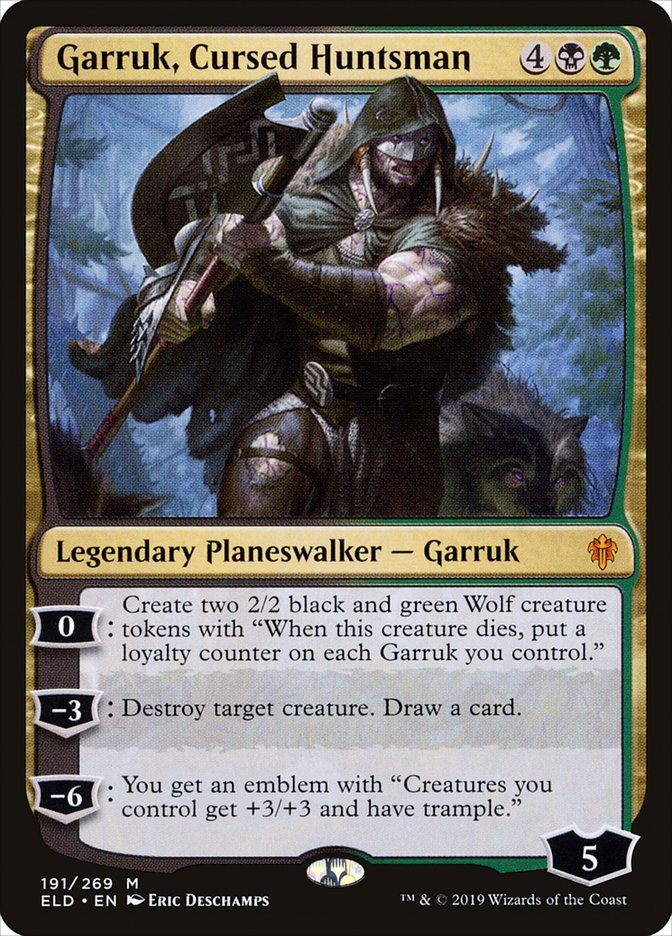 Garruk, Cursed Huntsman [Throne of Eldraine] | Gauntlet Hobbies - Angola