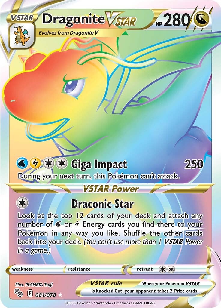 Dragonite VSTAR (081/078) [Pokémon GO] | Gauntlet Hobbies - Angola