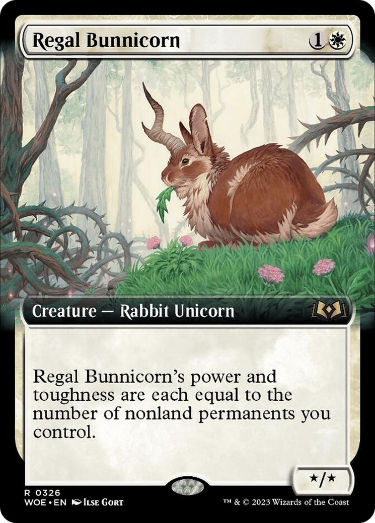 Regal Bunnicorn (Extended Art) [Wilds of Eldraine] | Gauntlet Hobbies - Angola