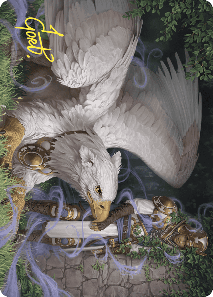 Dutiful Griffin Art Card (Gold-Stamped Signature) [Wilds of Eldraine Art Series] | Gauntlet Hobbies - Angola