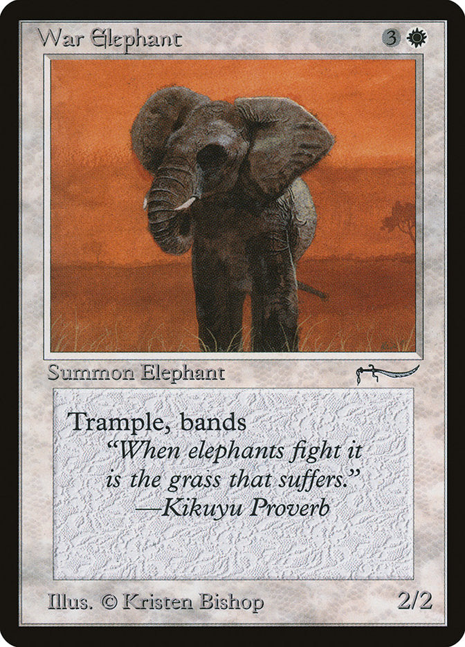 War Elephant (Dark Mana Cost) [Arabian Nights] | Gauntlet Hobbies - Angola