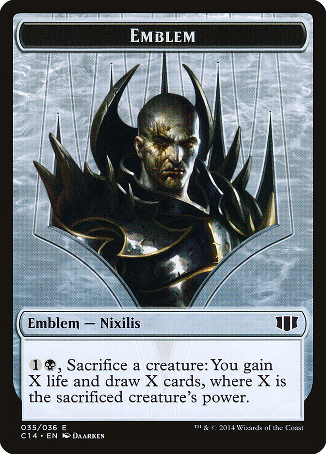 Ob Nixilis of the Black Oath Emblem // Zombie (016/036) Double-sided Token [Commander 2014 Tokens] | Gauntlet Hobbies - Angola