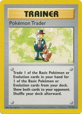 Pokemon Trader (77/102) [Base Set Shadowless Unlimited] | Gauntlet Hobbies - Angola