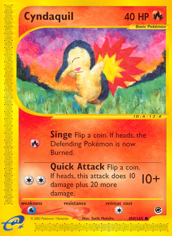 Cyndaquil (104/165) [Expedition: Base Set] | Gauntlet Hobbies - Angola